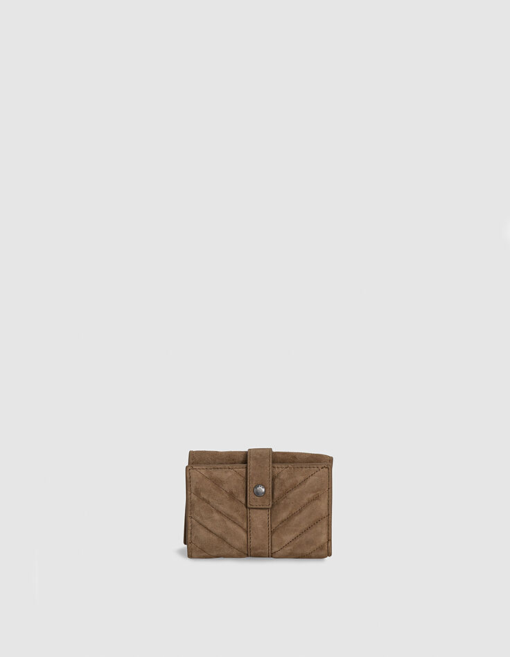 Portefeuille 1440 TRADER WALLET SABLE en cuir de chèvre femme-1