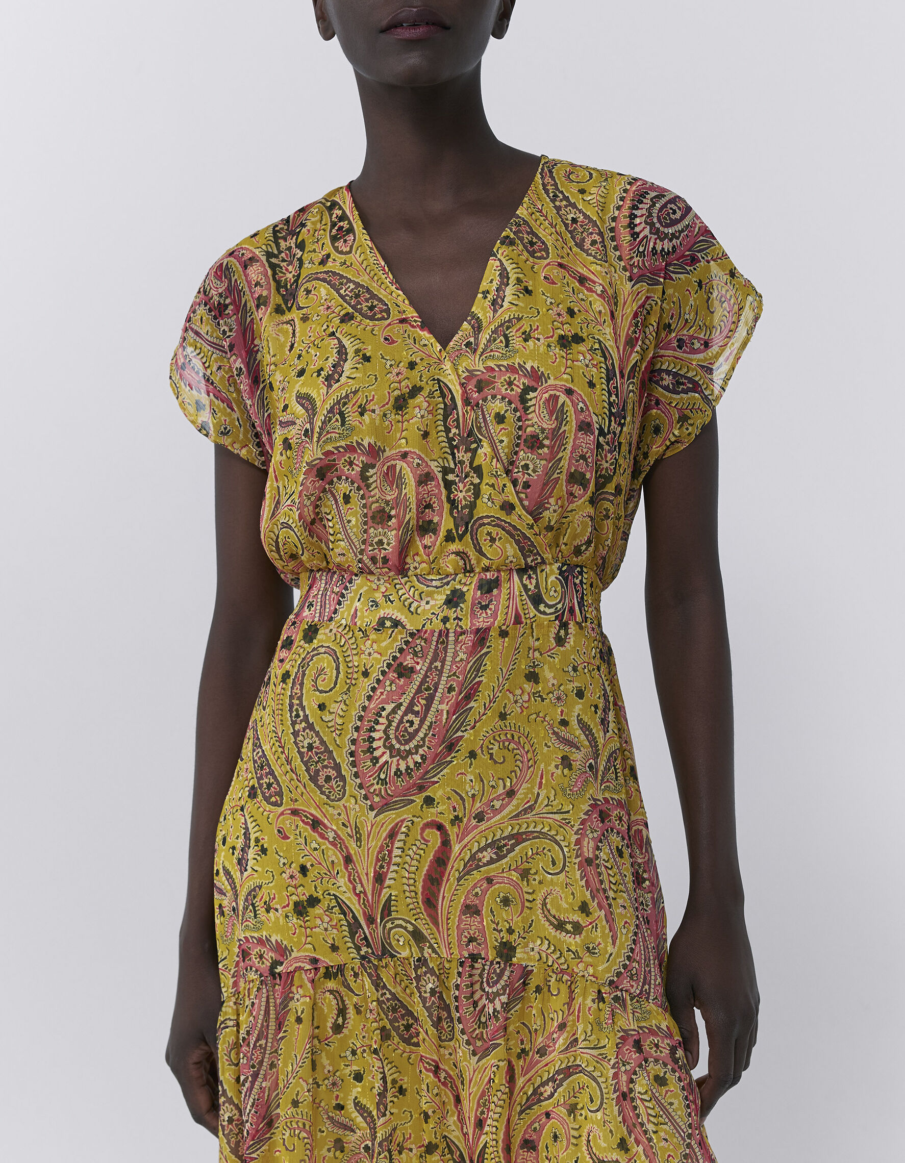 Yellow on sale paisley dress