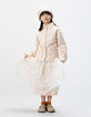 Girl's white tulle midi skirt-1