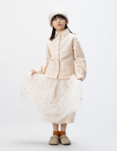 Girl's white tulle midi skirt - IKKS
