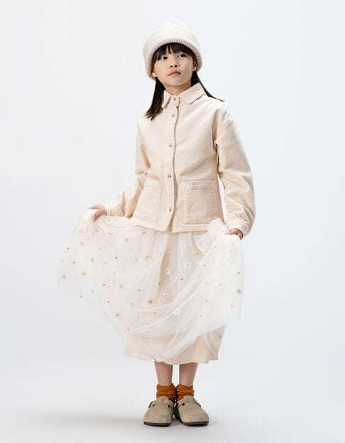 Girl's white tulle midi skirt - IKKS