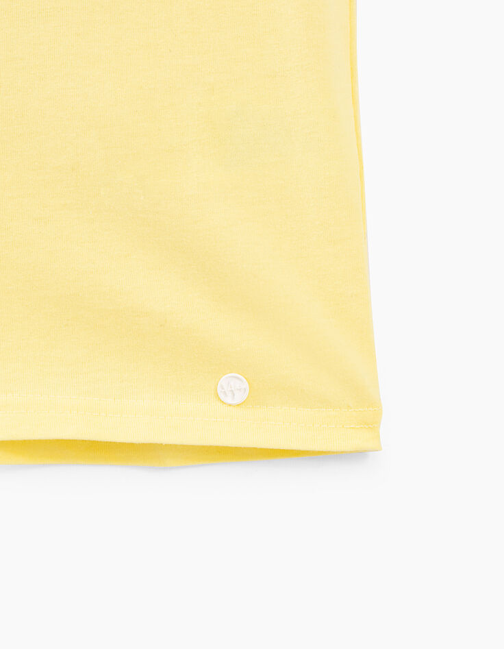 Boys' lemon T-shirt, L.A. print on back -4