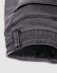 Girl's MOM grey studded jeans-7