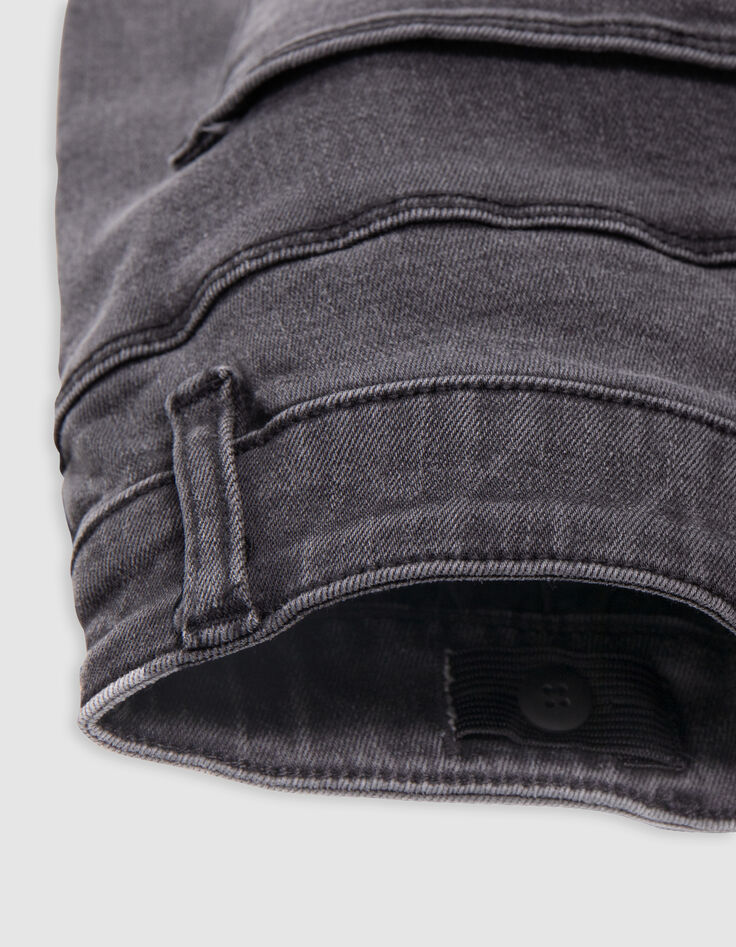 Girl's MOM grey studded jeans-7
