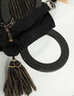 Sac bandoulière noir relief à fils dorés I.Code-4