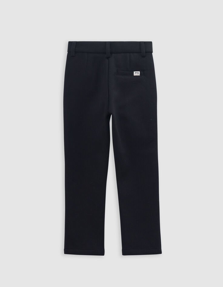 Pantalon noir maille piquée garçon-3