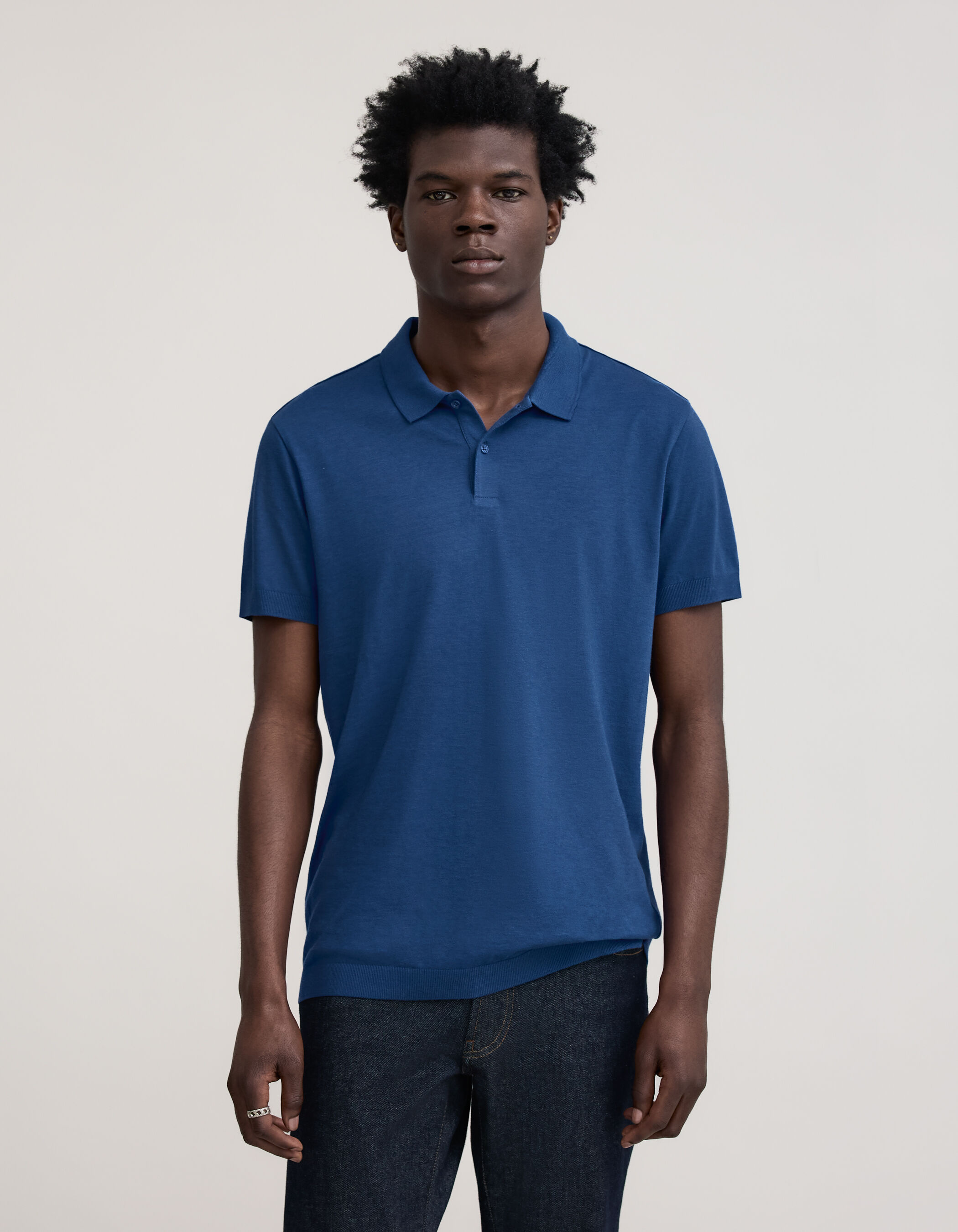 Cobalt blue polo shirt discount