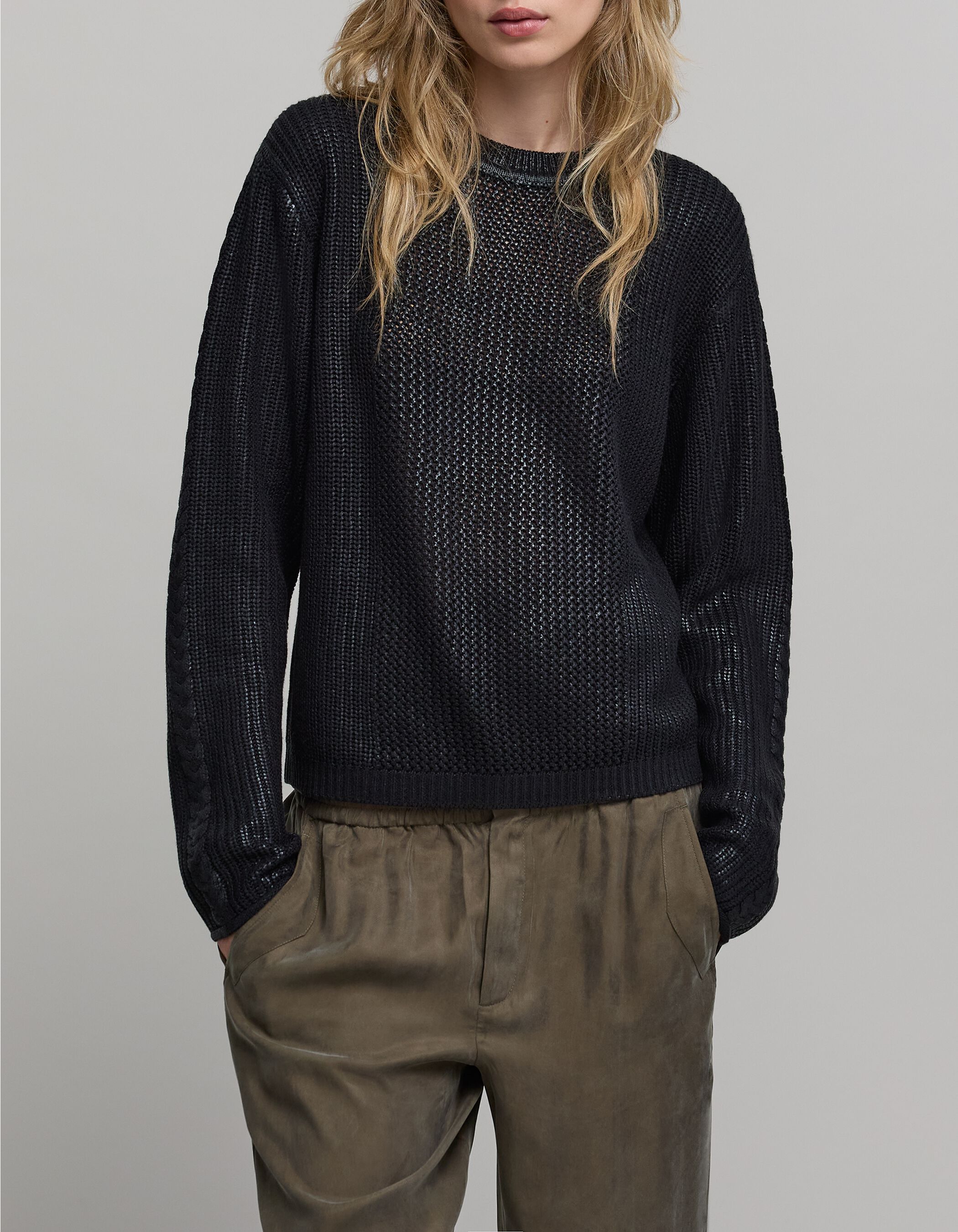 eaphi OPENWORK KNITTING BUSTIER ブラック OPENWORK KNITTING BUSTIER