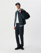 Bomber tinta nailon terciopelo hombre-1