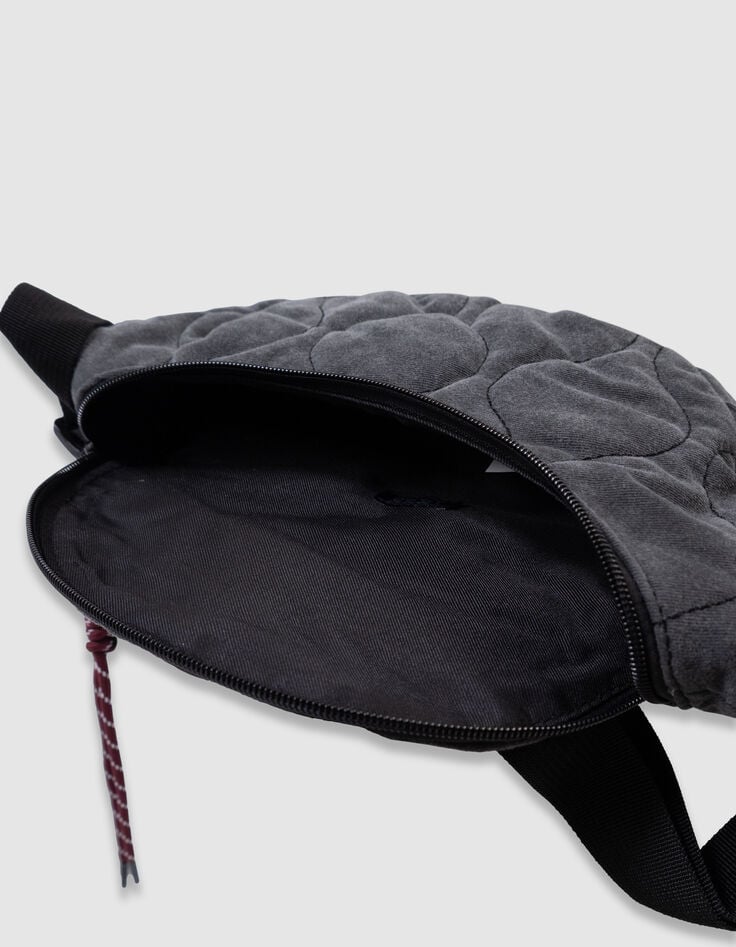Sac banane gris matelassé fille-6 Sac banane gris matelassé fille-6