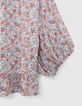 Lila Mädchenbluse aus LENZING™ ECOVERO™ Flower Power-4