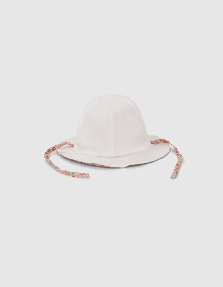 Chapeau pêche imprimé micro fleurs bébé fille-3