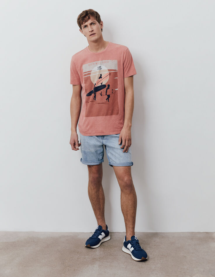 Camiseta coral surferos Hombre-7
