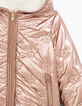 Anorak reversible rosa gold y blanco roto niña-5