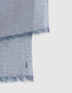 Men’s navy scarf with fine stripes-2