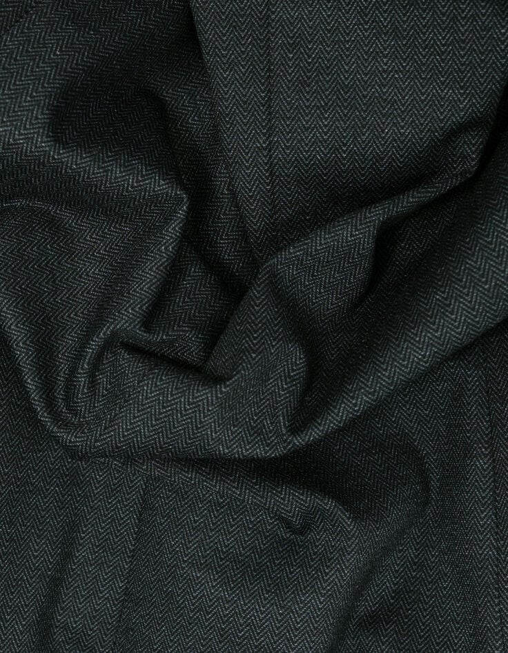 Grijze blazer visgraatmotief met beleg Dames-7 Grijze blazer visgraatmotief met beleg Dames-7