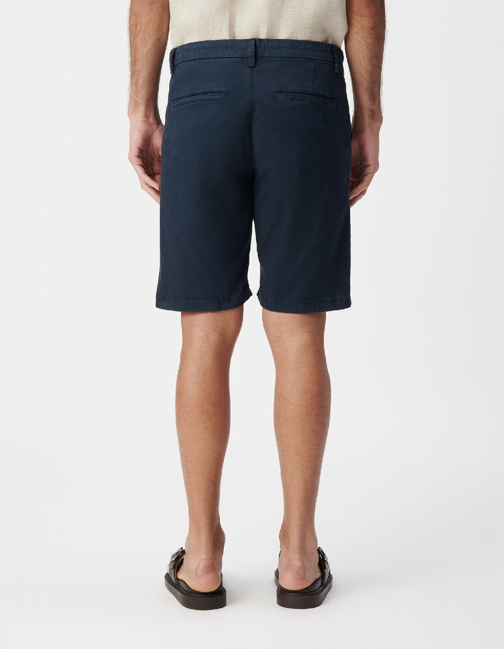 Marineblaue CHINO-Herrenbermudas-3