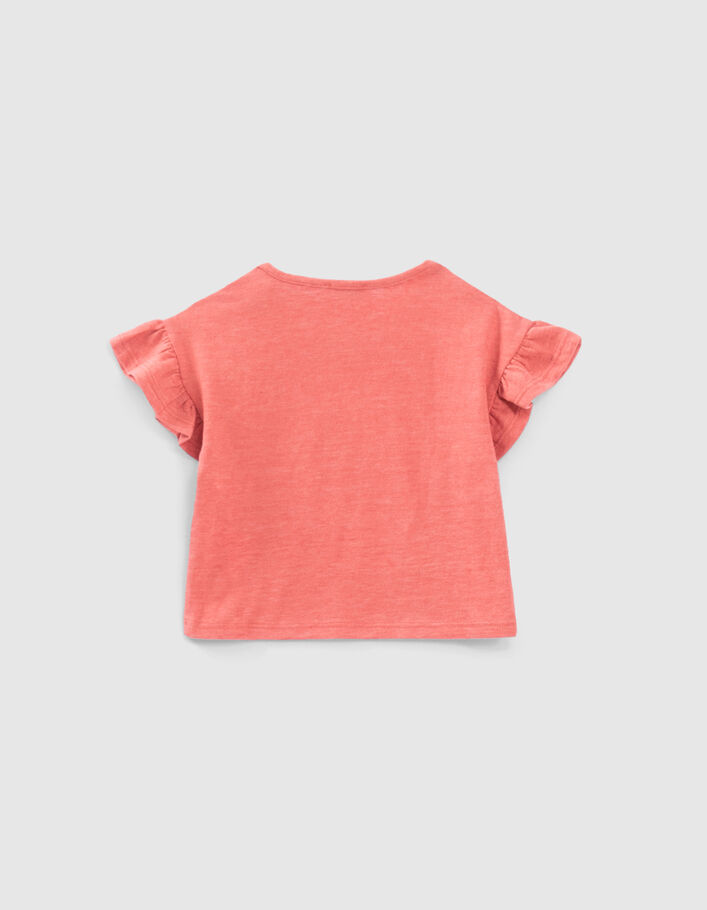 T-shirt rouge visuel casque-ailé bébé fille - IKKS