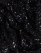 Top noir broderies sequins manche trompette Femme-7
