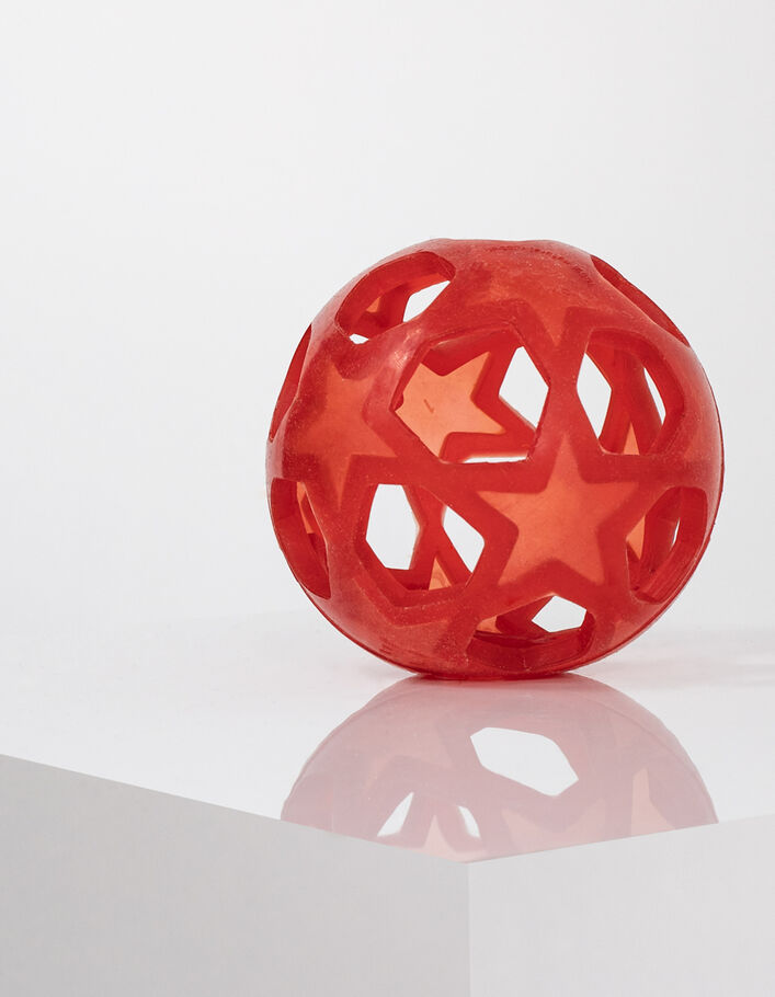 HEVEA Raspberry red natural rubber star ball - IKKS