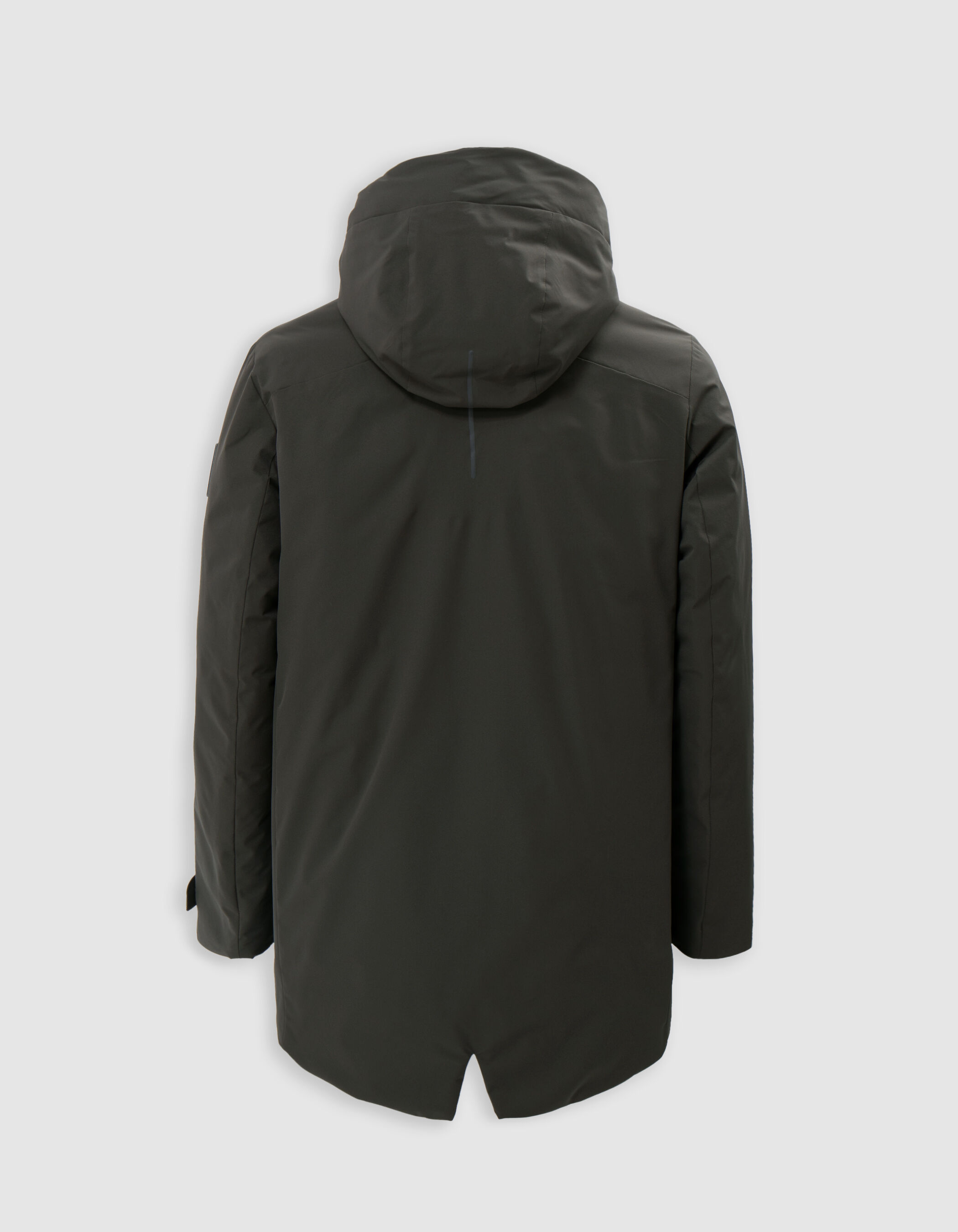 Parka verde oscuro interior estampado marmol WATERPROOF Homme IKKS