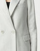 Americana gris de lentejuelas con doble botonadur para mujer-5