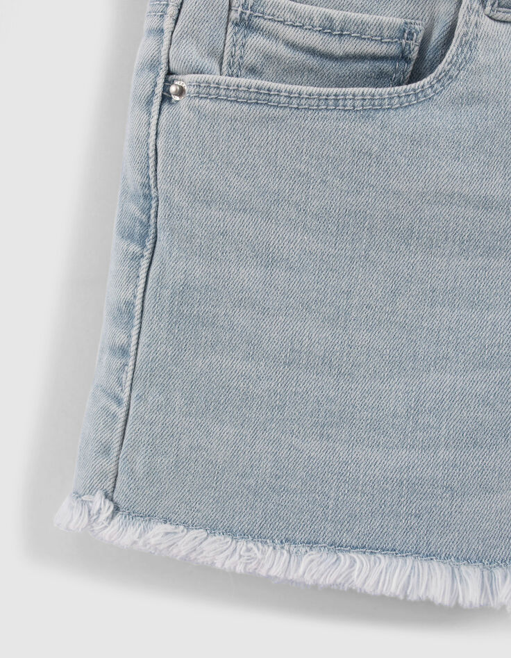 Shorts vaqueros azul delavado trenza bordada ni&ntilde;a-6