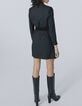 Vestido negro smocking doble botonadura mujer-2