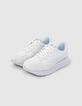Baskets NEW BALANCE® blanche et rose à plateforme fille-5