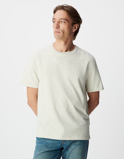 Men&rsquo;s grey decorative knit short-sleeved T-shirt - IKKS