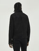 Men’s black nubuck leather jacket-3