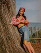 Women&rsquo;s Blue Denim Bermuda Shorts-1