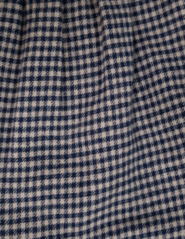 Short marine motif vichy à volants fille-5