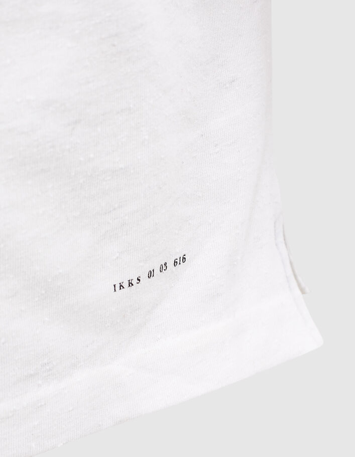 Men’s white REGULAR T-shirt with chest pocket - IKKS