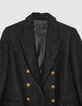 Zwart blazer tweedstijl met glitters Dames-6