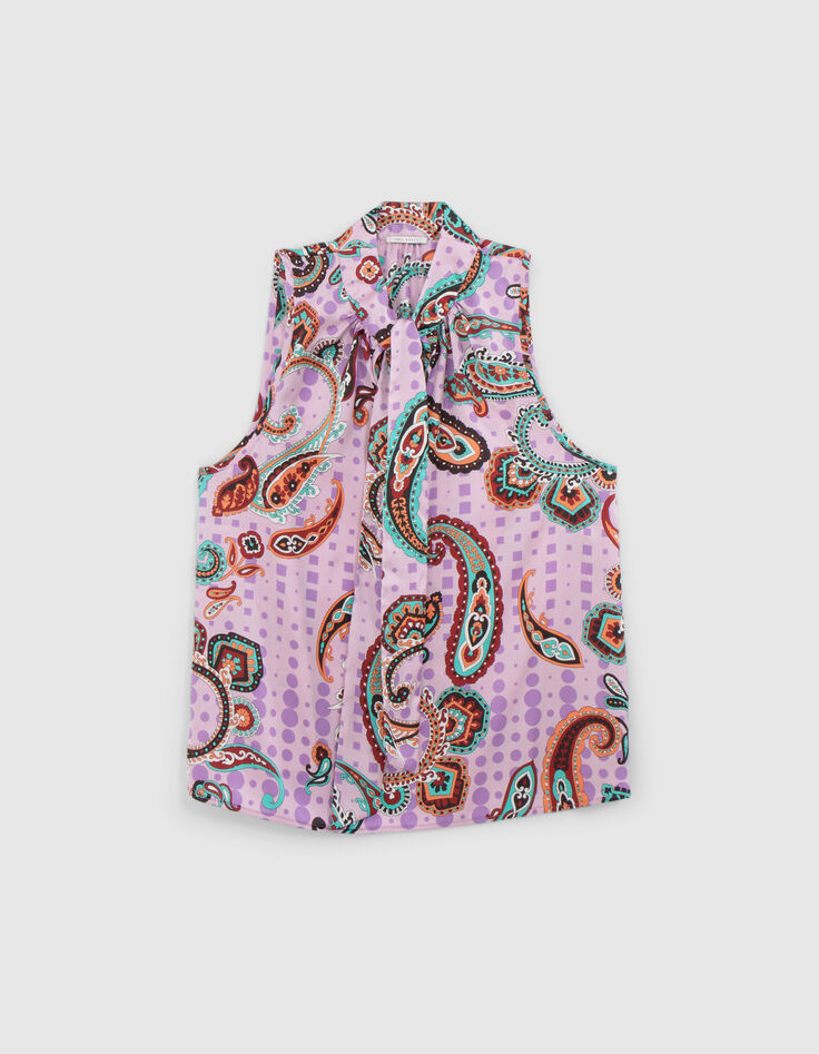 Marshmallow Recycling-Damentop mit Maxi-Paisleyprint-6