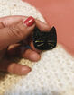 TENDRE CACTUS glittery black cat brooch-2