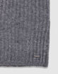 Vestido capucha gris punto acanalado niña-8