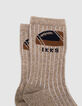 Boys’ navy, ecru and beige socks-4