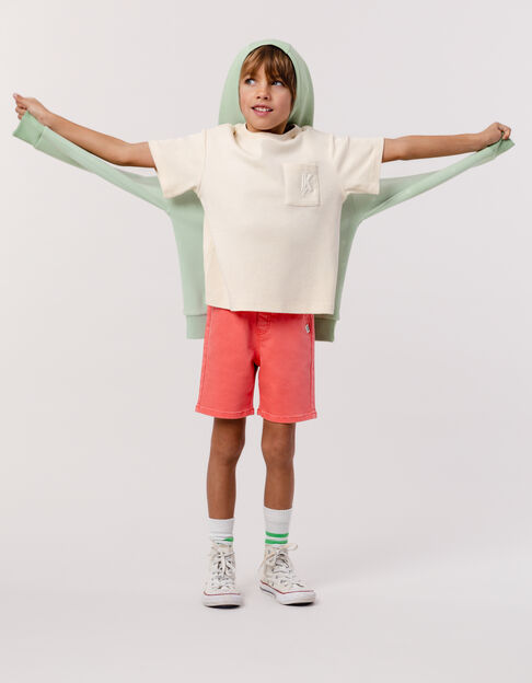 LOOSE red knitted Bermuda shorts for boy - IKKS