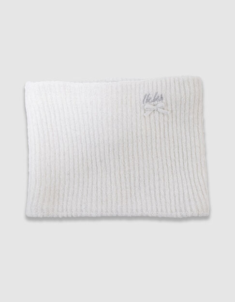 Weißer Mädchenstricksnood mit Glitzer und Schleife - IKKS