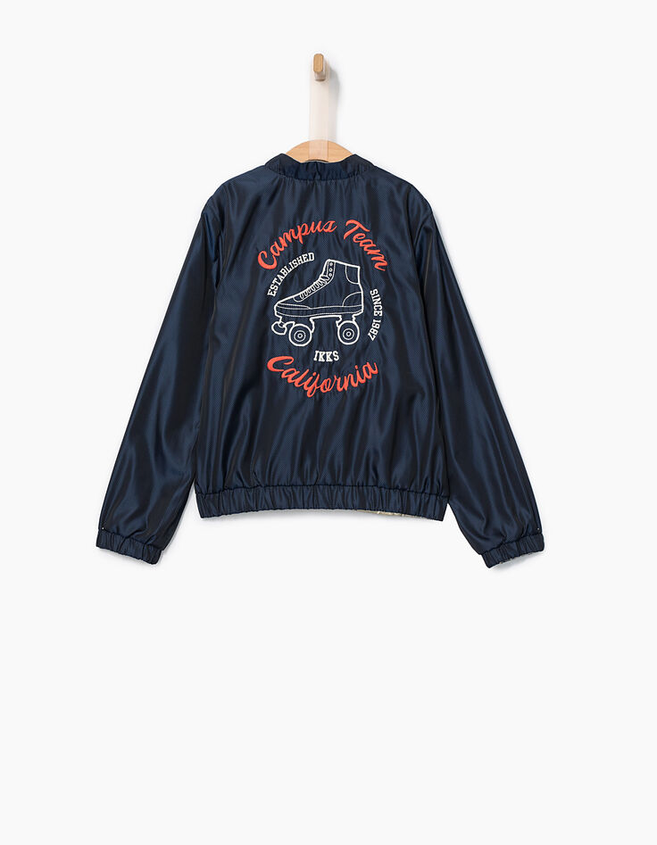 Bomber reversible navy y dorado niña-7