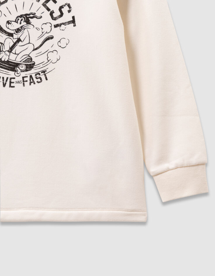 Boys’ white organic cotton T-shirt, slogan, skateboarder-4 Boys’ white organic cotton T-shirt, slogan, skateboarder-4
