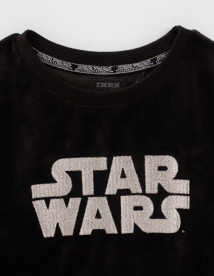 Robe noire 2 en 1 et sweat velours IKKS - STAR WARS™ fille-6