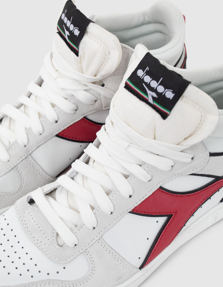 Baskets Mixtes blanches, grises et rouges IKKS X DIADORA-5