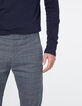 Men’s slate grey Prince of Wales check trousers-4