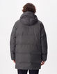 Doudoune longue grise &agrave; capuche WATERPROOF Homme-3