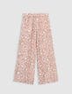 Pantalon rose imprimé cachemire floral fille-6