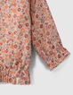 Baby girls' ecru/print reversible cardigan-7
