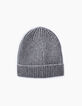 Bonnet gris tricot côtelé Sisterhood fille-3